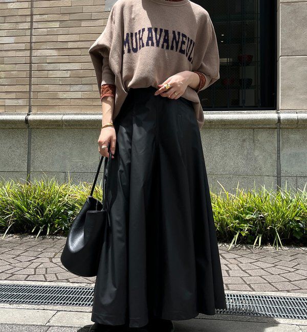  「インターシャロゴポンチョニット」|ニット・セーター|