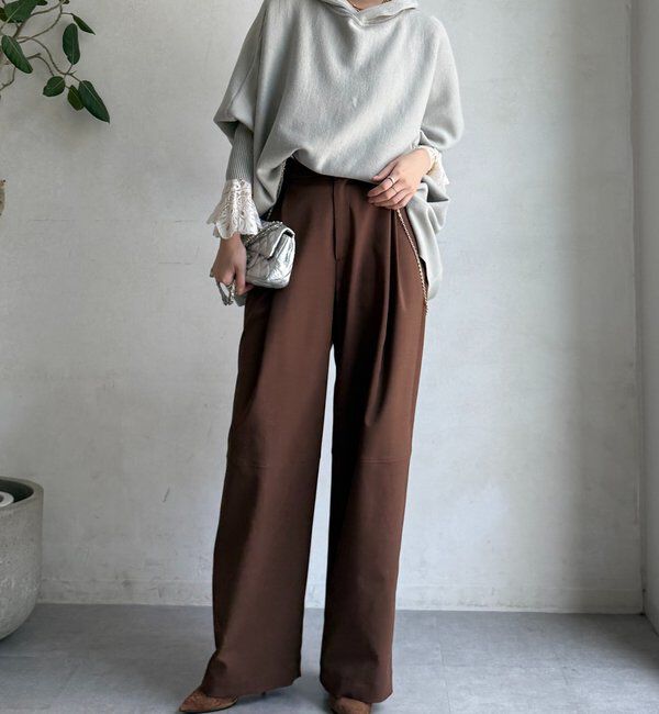  「フーディーポンチョニット」|ニット・セーター|