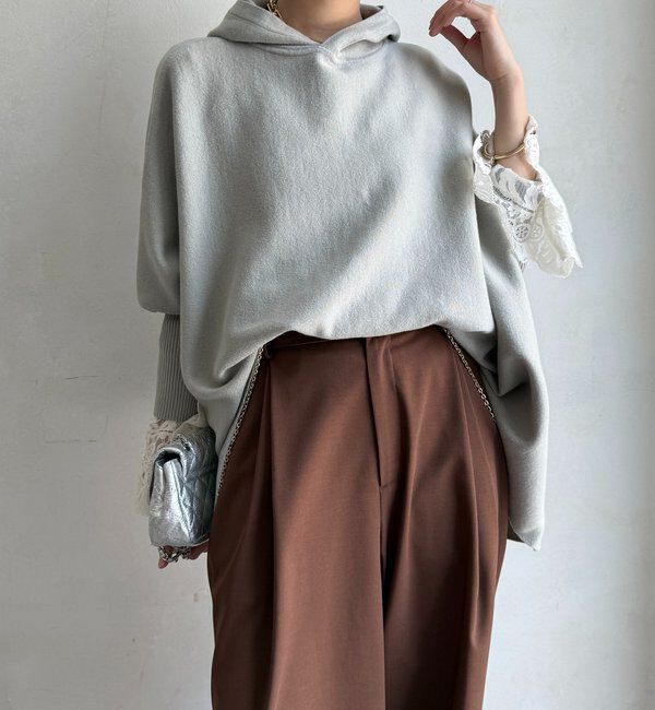  「フーディーポンチョニット」|ニット・セーター|