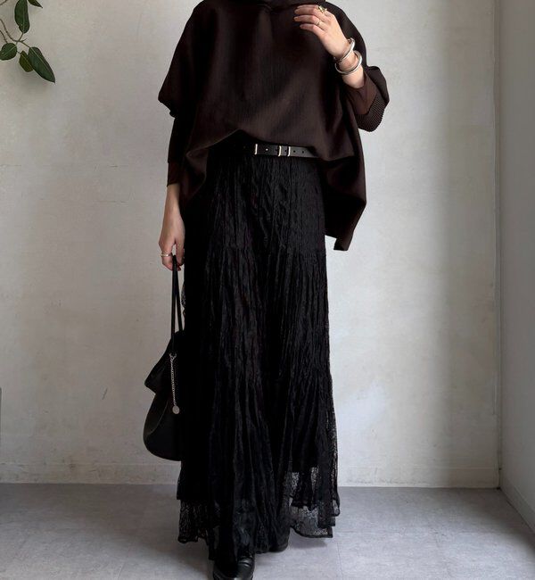  「フーディーポンチョニット」|ニット・セーター|