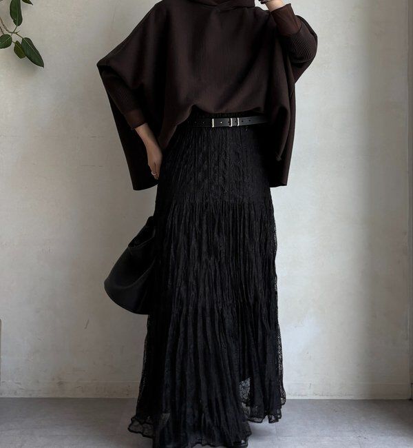  「フーディーポンチョニット」|ニット・セーター|