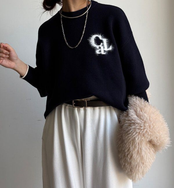  「【新色追加/WEB限定】フェザーロゴニット」|ニット・セーター|