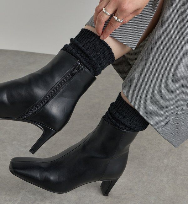  「コットンリブソックス」|ソックス|ブラック