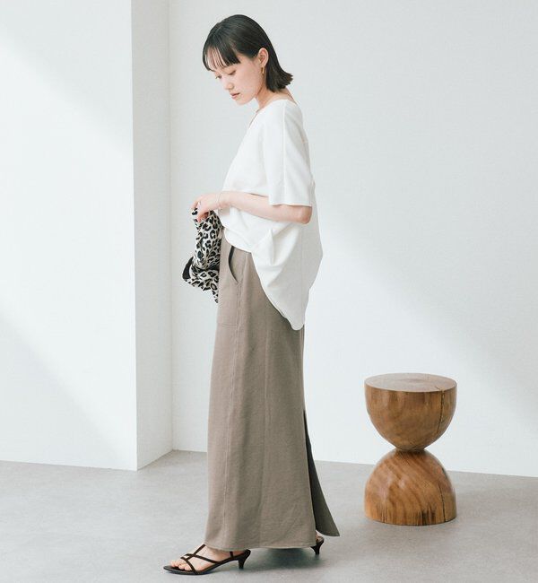  「予約【イージーな着心地】スエットロングスカート」|スカート|