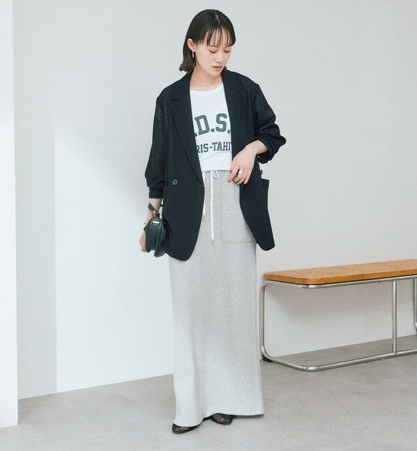  「予約【イージーな着心地】スエットロングスカート」|スカート|