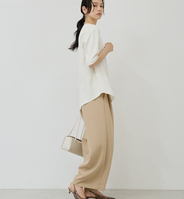  「【CHIHAYAコラボ】スウェードライクタックイージーパンツ」|チノ|