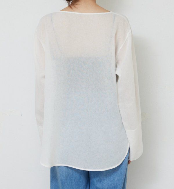  「【手洗い可】ラウンドTガーゼブラウス」|シャツ・ブラウス|