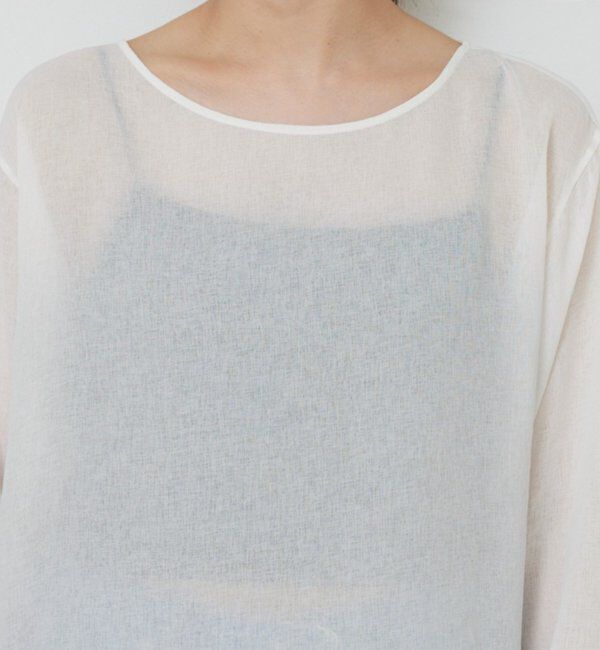  「【手洗い可】ラウンドTガーゼブラウス」|シャツ・ブラウス|
