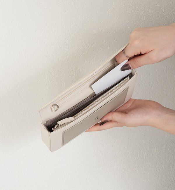  「【再値下げ】バイカラーレザーウォレットショルダー」|その他|