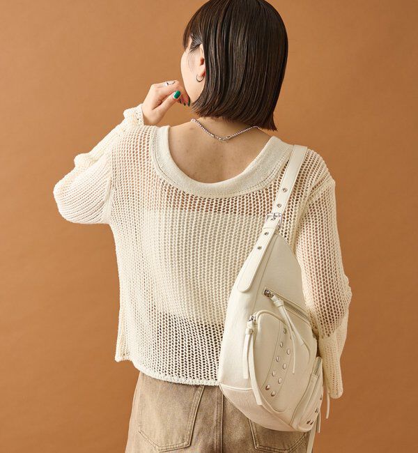  「フリルスリーブメッシュカーデ」|カーディガン|