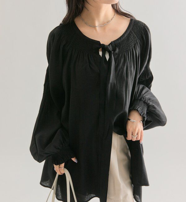  「ボウタイスキッパーブラウス」|シャツ・ブラウス|