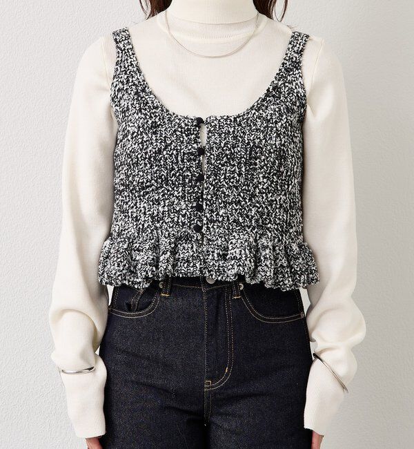  「メランジニットフリルビスチェ」|ニット・セーター|