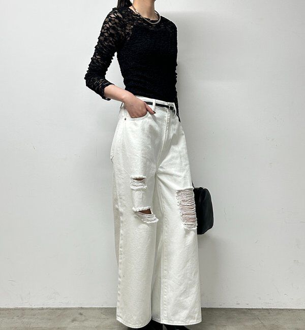  「ワイドデニムパンツ」|デニム|