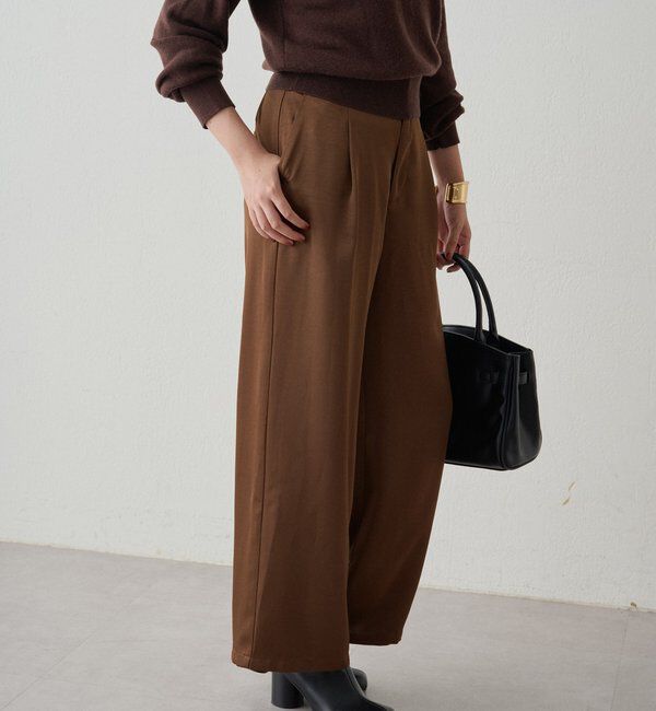  「ワイドベルトサテンパンツ 2nd」|チノ|