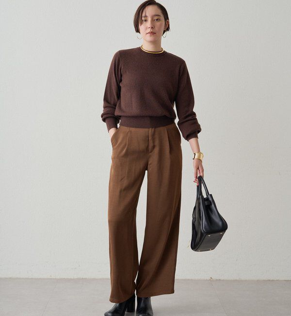  「ワイドベルトサテンパンツ 2nd」|チノ|