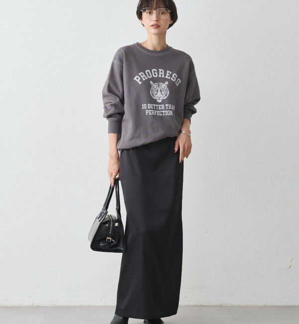  「スリットサテンタイトスカート」|スカート|