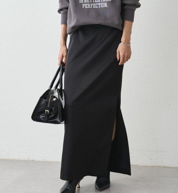  「スリットサテンタイトスカート」|スカート|