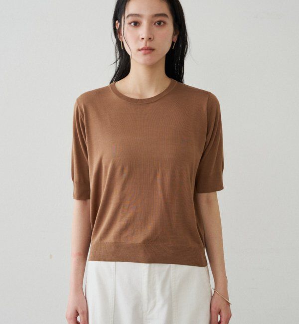  「シルク半袖ニット」|ニット・セーター|