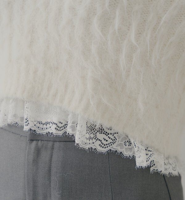  「レースドッキングシャギーニット」|ニット・セーター|