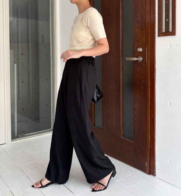  「クロスレイヤード半袖ニット」|ニット・セーター|