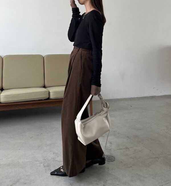  「【前後2WAY】2WAYボートネックシアーロンT」|Tシャツ・カットソー|