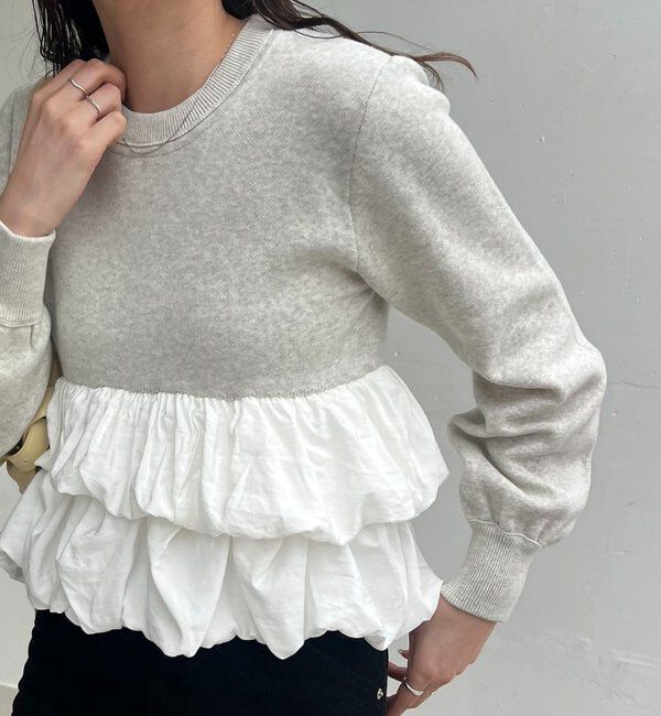  「バルーンティアードプルオーバー」|ニット・セーター|