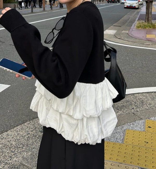  「バルーンティアードプルオーバー」|ニット・セーター|