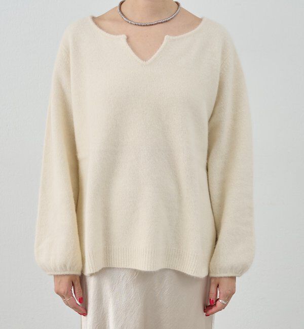  「ファーウールキーネックニット」|ニット・セーター|
