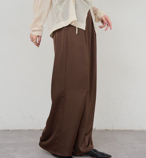  「サテンワイドパンツ」|チノ|