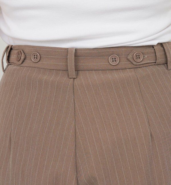  「ダブルタックストライプワイドパンツ」|チノ|