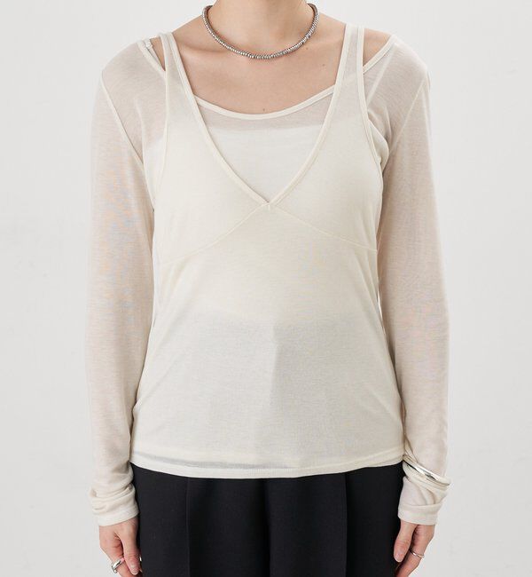  「ビスチェレイヤードカットソー」|Tシャツ・カットソー|