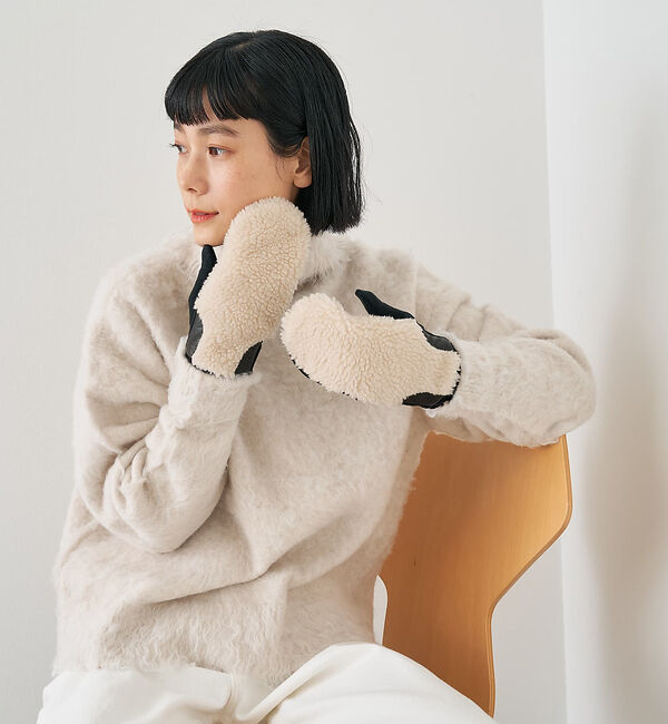 collex「【福田手袋】【タッチパネル対応】ボアミトングローブ」|手袋|