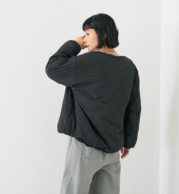 collex「キルト&times;ボアリバーシブル中綿ブルゾン」|ブルゾン・スタジャン|