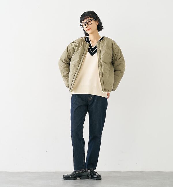 collex「キルト&times;ボアリバーシブル中綿ブルゾン」|ブルゾン・スタジャン|