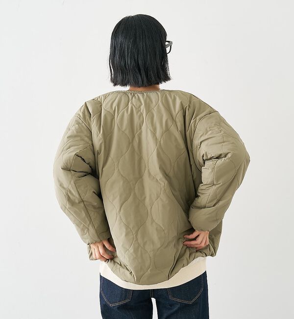 collex「キルト&times;ボアリバーシブル中綿ブルゾン」|ブルゾン・スタジャン|