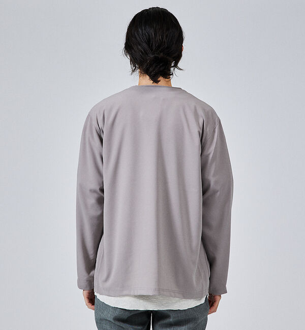 ABAHOUSE「【ノーカラー】ライト ジョーゼット カーディガン / ボタンレスカーディガン」|カーディガン|