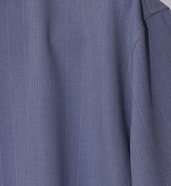 ABAHOUSE「バンドカラー半袖ストライプシャツ」|シャツ・ブラウス|