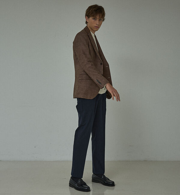 ABAHOUSE「【セットアップ対応】Down Fabric フェードスエード ジャケット / F」|テーラードジャケット|