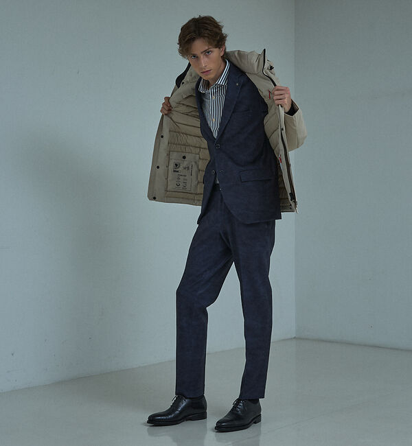 ABAHOUSE「【セットアップ対応】Down Fabric フェードスエード イージースラックス」|スラックス|