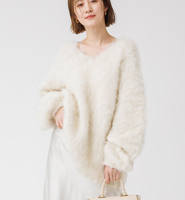 Rouge vif「シャギー ニットプルオーバー◆」|ニット・セーター|アイボリー