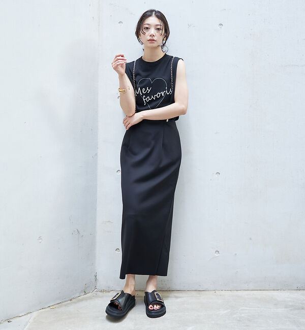 Rouge vif「【4サイズ展開】ストレッチダンボールタイトスカート」|スカート|