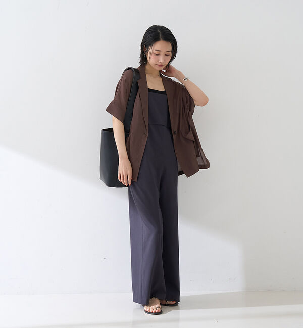 Rouge vif「フレアストレートワイドサロペット」|オールインワン|