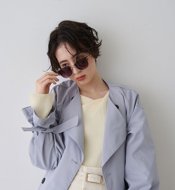 Rouge vif「【撥水・防花粉加工】【一部店舗限定】キャンディスリーブショートトレンチコート」|トレンチコート|