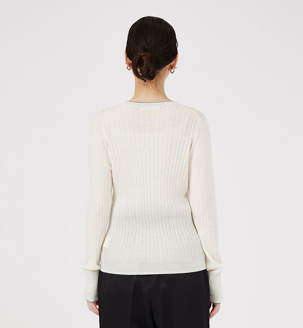 qualite「レイヤードワイドリブニット」|ニット・セーター|