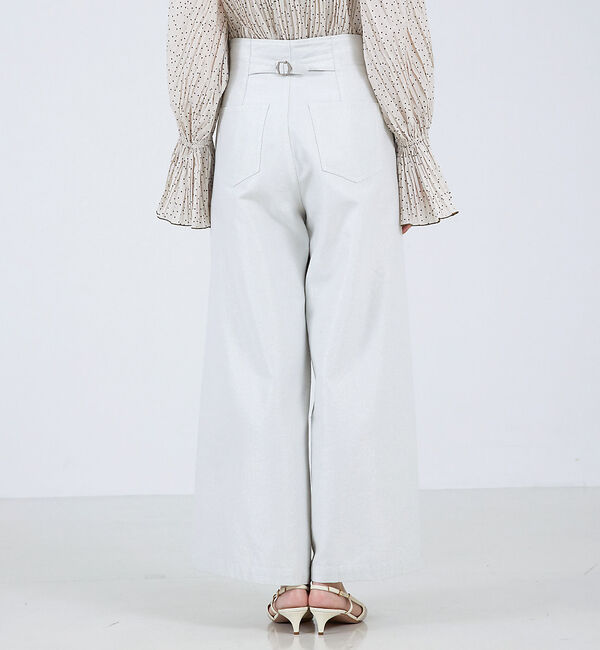 qualite「ワイドフレアーラメデニム」|デニム|