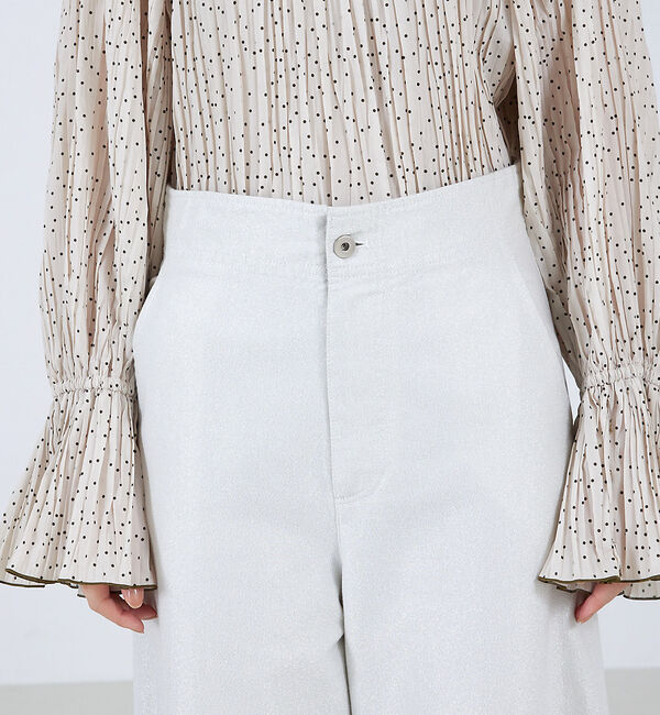 qualite「ワイドフレアーラメデニム」|デニム|