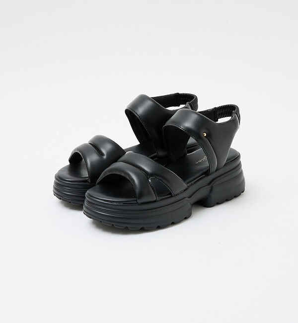 AU BANNISTER「【販売店舗限定】パフィクッションサンダル」|サンダル|ブラック