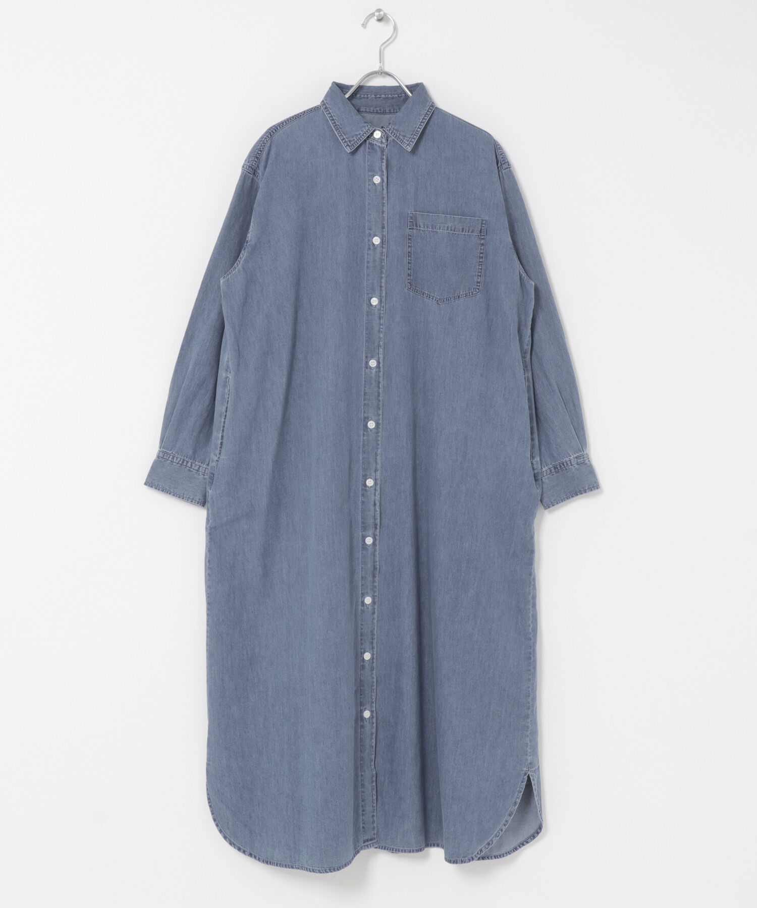 URBAN RESEARCH DOORS「ライトコットンデニムシャツワンピース」|ワンピース|