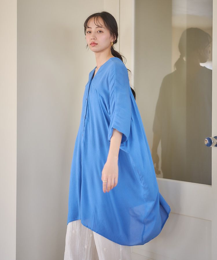 earth music&ecology「レーヨンビッグシャツチュニック」|チュニック|