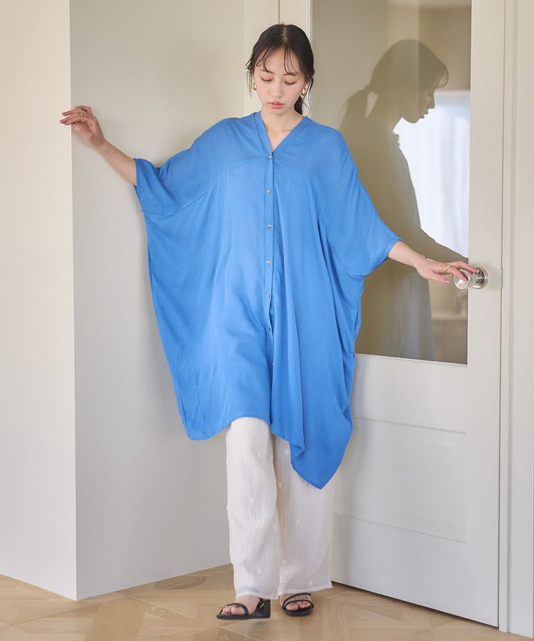 earth music&ecology「レーヨンビッグシャツチュニック」|チュニック|